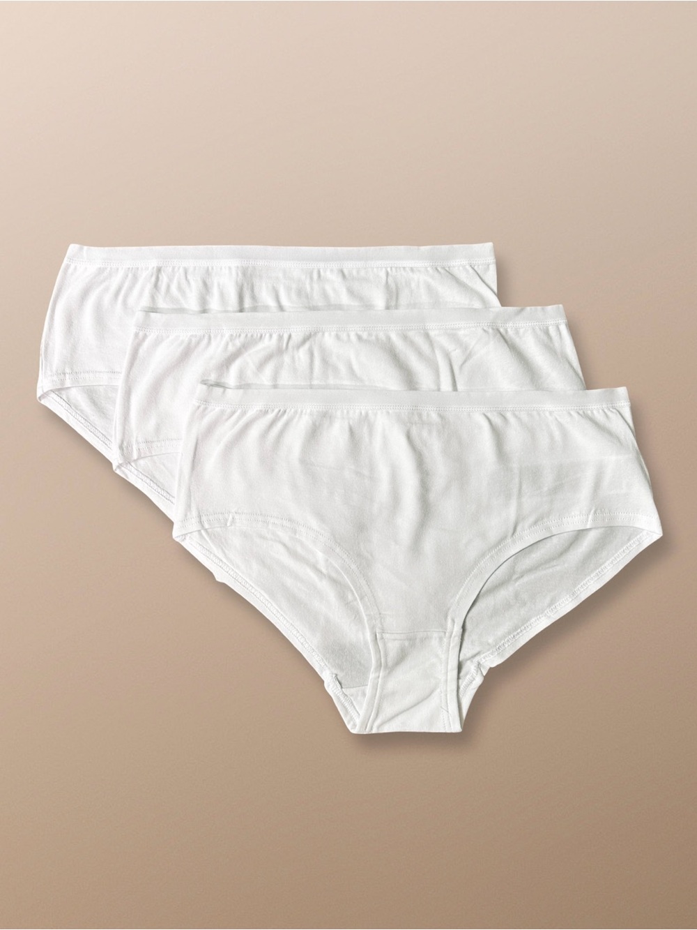 Women’s 3-Pack Cotton Panties Size L White PEPCO